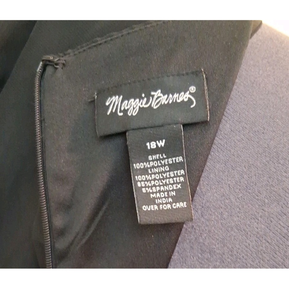 Maggie Barnes Whimsigoth Black Chiffon Tiered Ruffle Cocktail Dress Plus 18W - Picture 8 of 8
